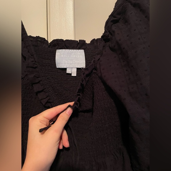 Hill house Scarlet Long Sleeve in black swiss dot medium - Picture 6 of 8